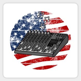 Sound Engineer USA Flag Musician 4th July Magnet